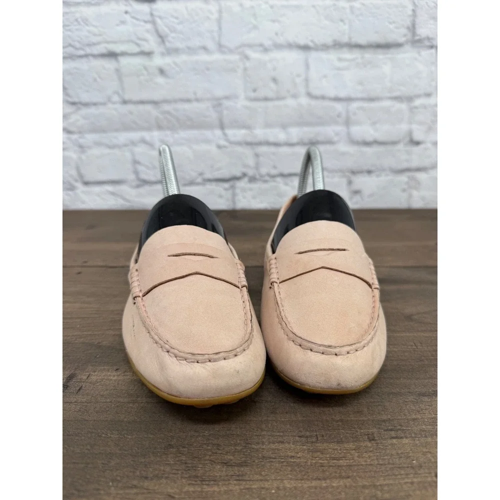 Born Crown Ballet‎ Flats Loafers 7M Blush Pink Leather Driving Moccasins Slip On